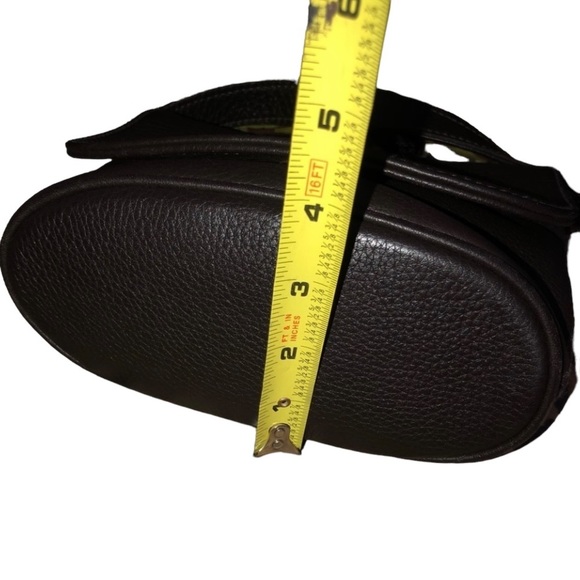 Coach brown leather crossbody authentic pebbled leather adjust cross body strap - Picture 5 of 13